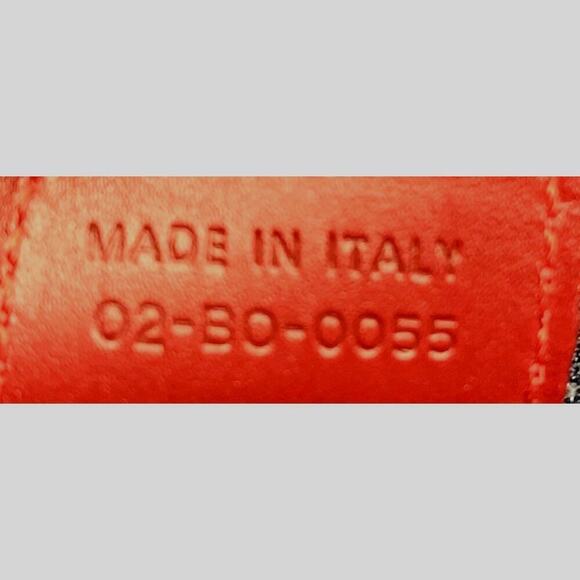 Dior Christian Dior Trotter Handbag Navy Wine Deep Red Leather Jacquard VGUC - Picture 7 of 12